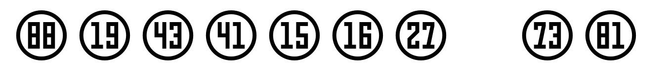 Numbers Style Three Circle Positive